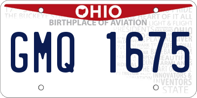 OH license plate GMQ1675