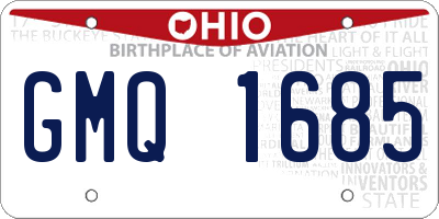 OH license plate GMQ1685