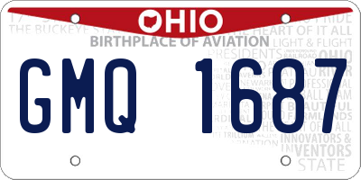 OH license plate GMQ1687