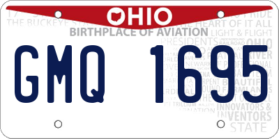 OH license plate GMQ1695