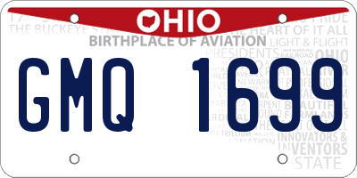 OH license plate GMQ1699