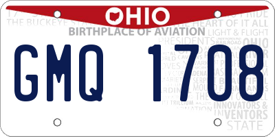 OH license plate GMQ1708