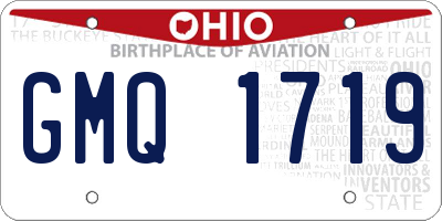 OH license plate GMQ1719