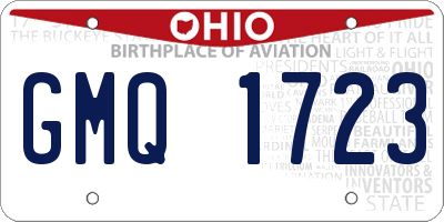 OH license plate GMQ1723