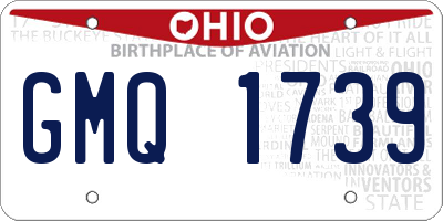 OH license plate GMQ1739