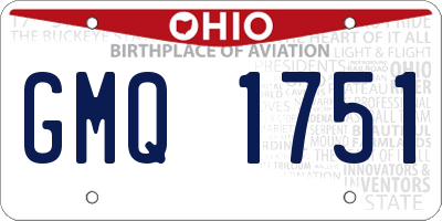 OH license plate GMQ1751