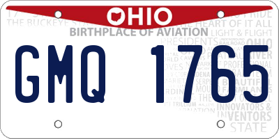 OH license plate GMQ1765