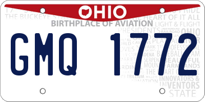 OH license plate GMQ1772
