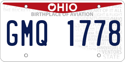 OH license plate GMQ1778