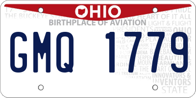OH license plate GMQ1779