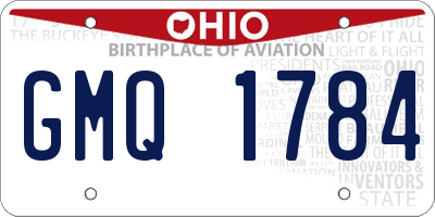 OH license plate GMQ1784