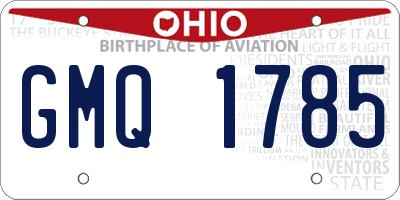 OH license plate GMQ1785