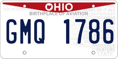 OH license plate GMQ1786