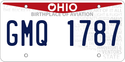 OH license plate GMQ1787