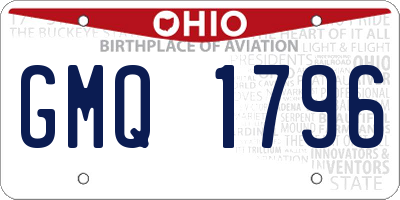 OH license plate GMQ1796