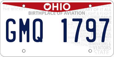 OH license plate GMQ1797