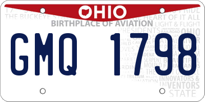 OH license plate GMQ1798
