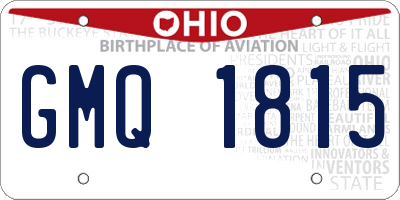 OH license plate GMQ1815