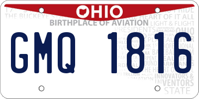 OH license plate GMQ1816