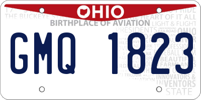OH license plate GMQ1823