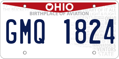 OH license plate GMQ1824