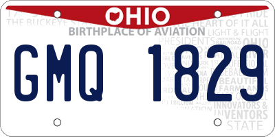 OH license plate GMQ1829