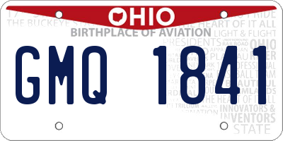 OH license plate GMQ1841