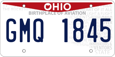 OH license plate GMQ1845