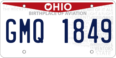 OH license plate GMQ1849