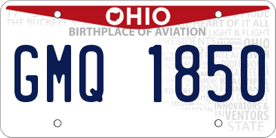 OH license plate GMQ1850