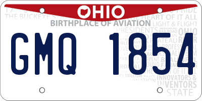 OH license plate GMQ1854