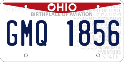 OH license plate GMQ1856