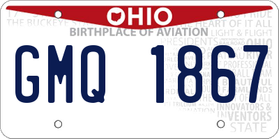 OH license plate GMQ1867