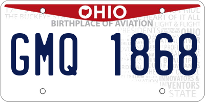OH license plate GMQ1868