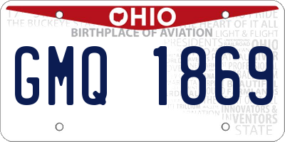 OH license plate GMQ1869