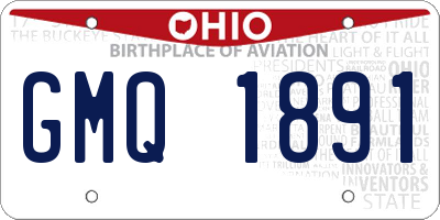 OH license plate GMQ1891