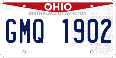 OH license plate GMQ1902