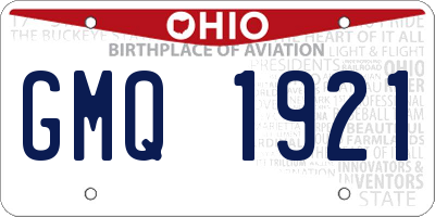 OH license plate GMQ1921