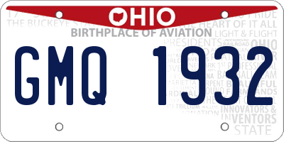 OH license plate GMQ1932