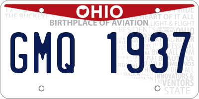 OH license plate GMQ1937