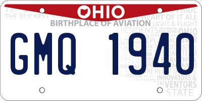 OH license plate GMQ1940