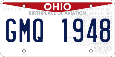 OH license plate GMQ1948