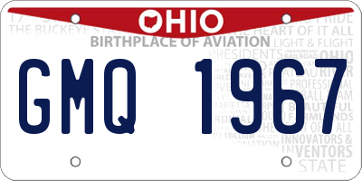 OH license plate GMQ1967