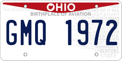 OH license plate GMQ1972