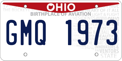 OH license plate GMQ1973