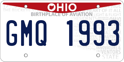 OH license plate GMQ1993