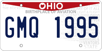 OH license plate GMQ1995