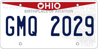 OH license plate GMQ2029