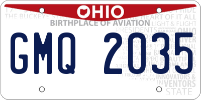 OH license plate GMQ2035