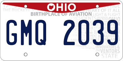 OH license plate GMQ2039